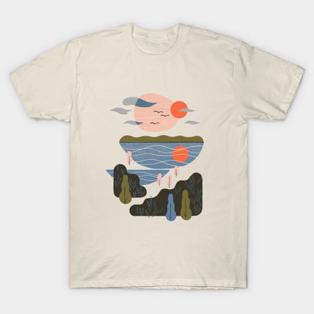 By the Sea T-Shirt by Renea L Thull